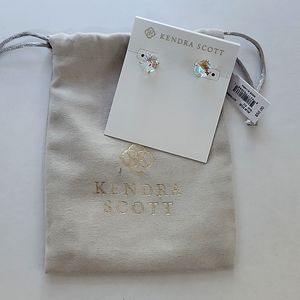 Kendra Scott Jolie Gold Stud Earrings in Dichroic Glass